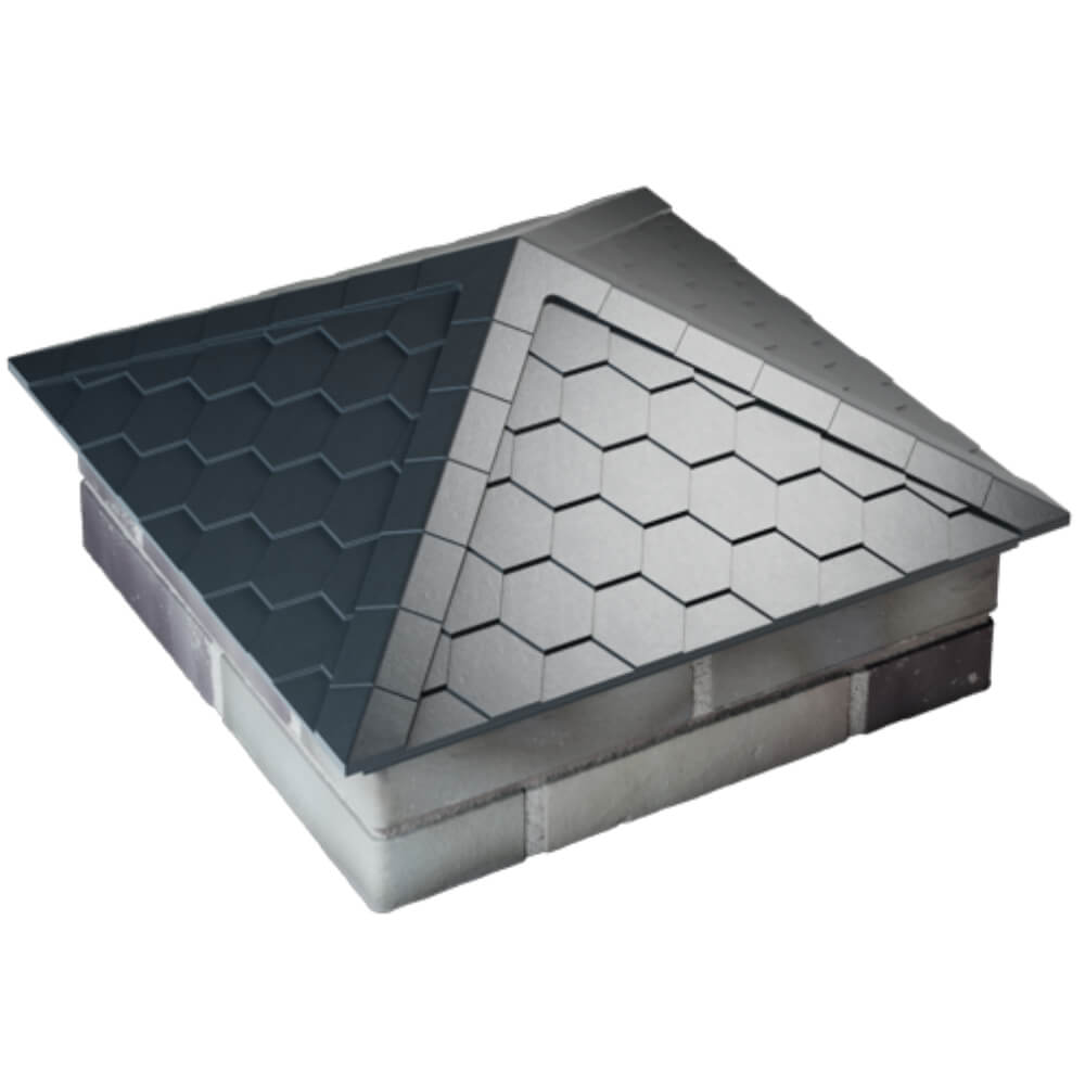 Колпак Zking Эверест Серый на столб 2х2 кирпича (535х535мм) Тихвин фото