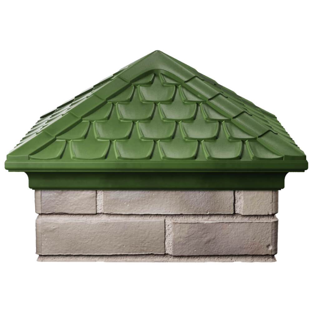 Колпак Zking Эльбрус Зеленый на столб 1.5х1.5 кирпича (385х385мм) Тихвин фото