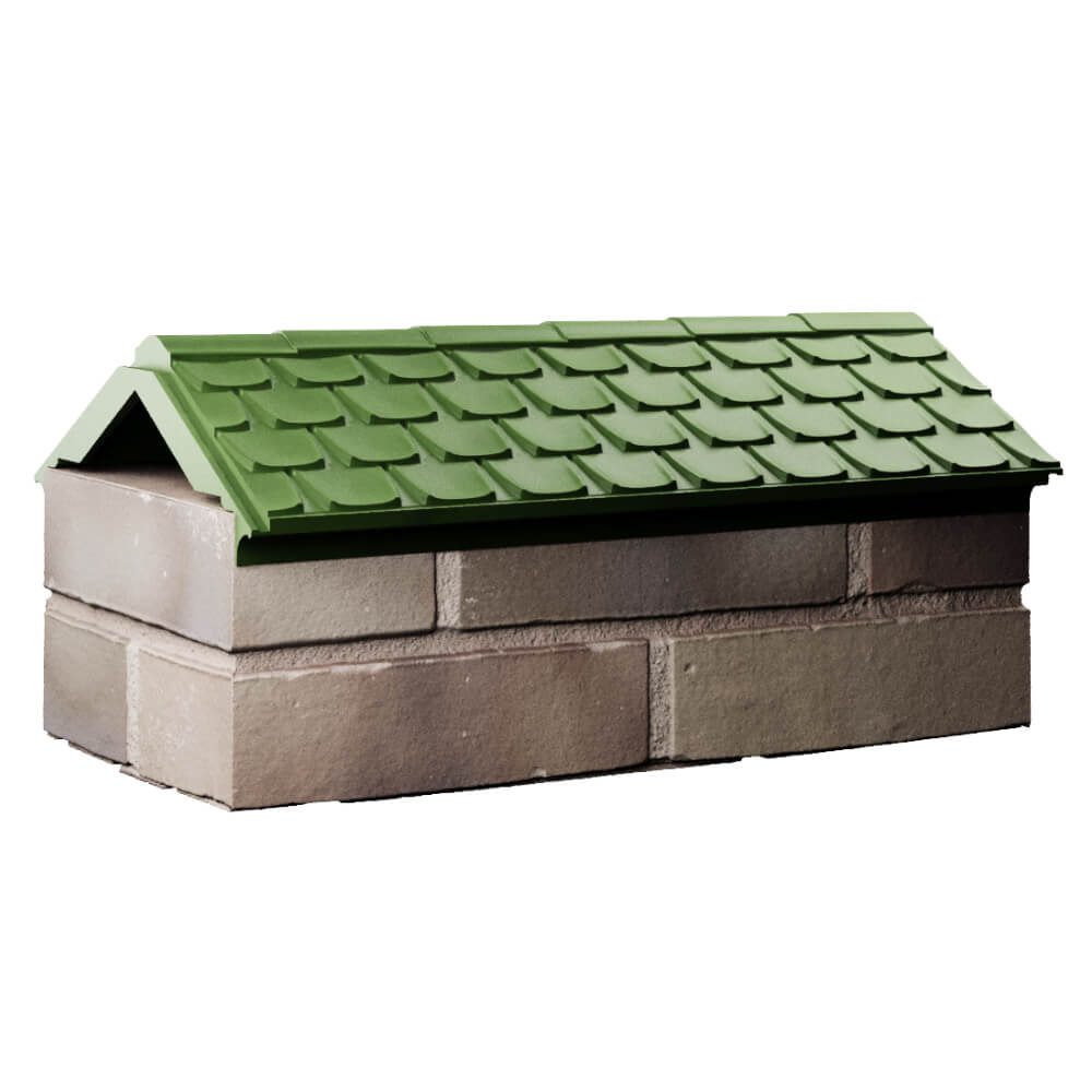 Парапет Zking Эльбрус Зеленый с посадкой на 1 кирпич (255мм) Тихвин фото