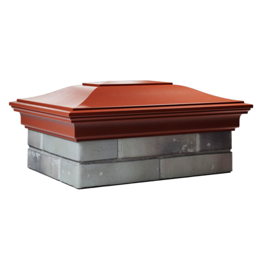 Колпак Zking Монблан Красный на столб 2х1.5 кирпича (515х385мм) в Тихвине фото