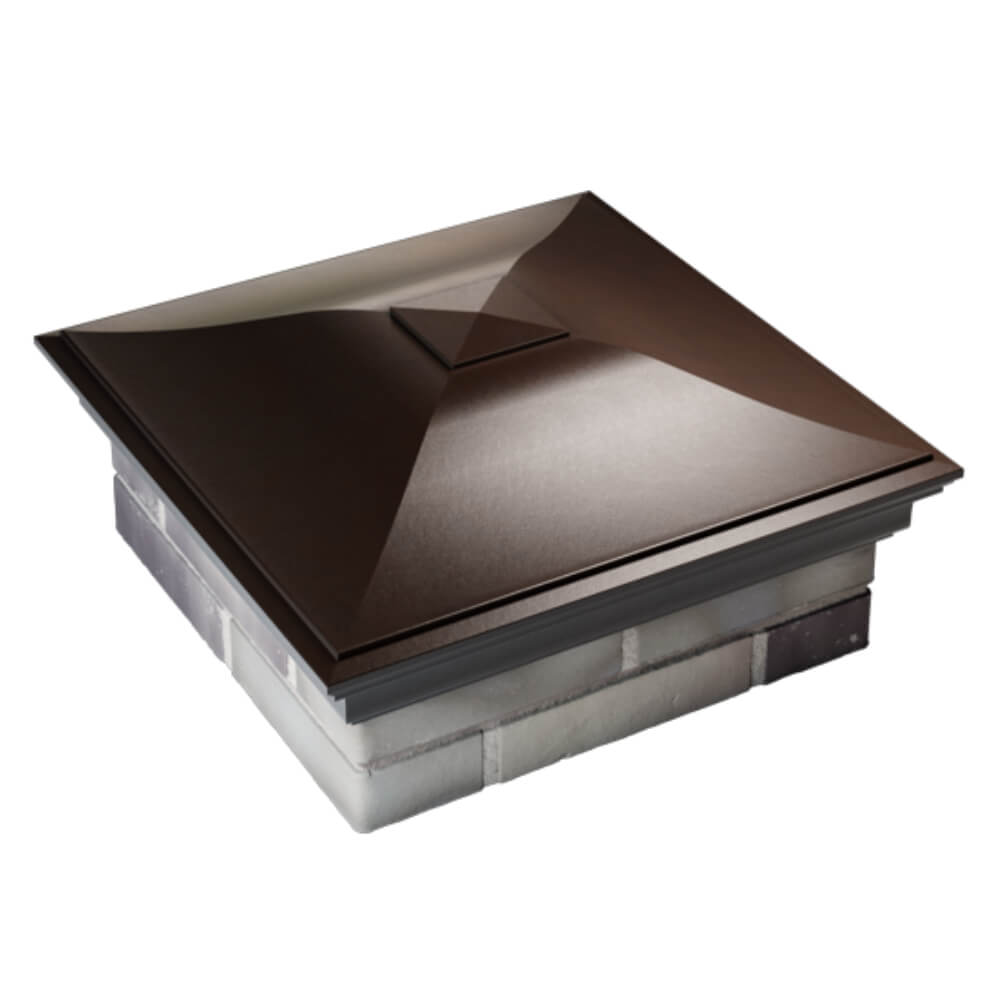 Колпак Zking Монблан Коричневый на столб 2х2 кирпича (515х515мм) Тихвин фото