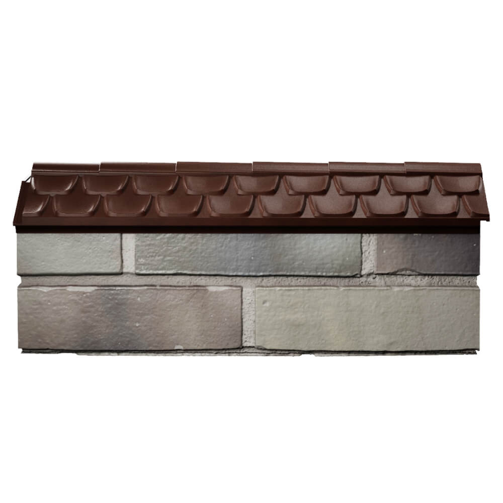 Парапет Zking Эльбрус Коричневый с посадкой на 0.5 кирпича (130мм) в Тихвине фото