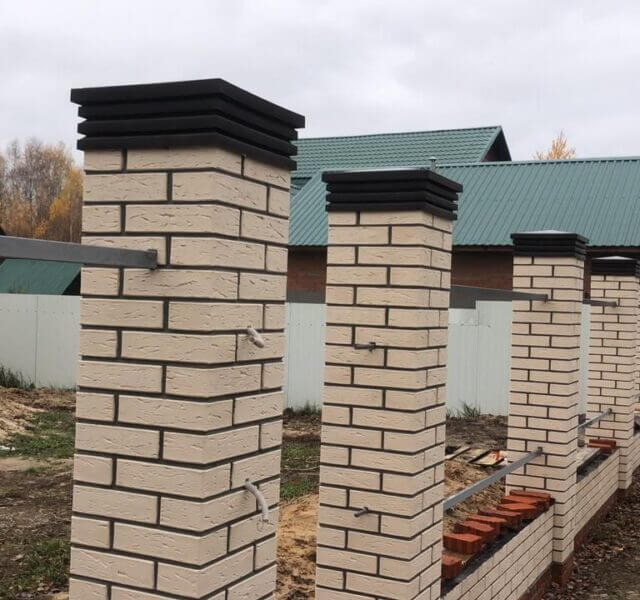 Колпак Zking Бона ХайТек Коричневый на столб 1.5х1.5 кирпича (385х385мм) в Тихвине фото