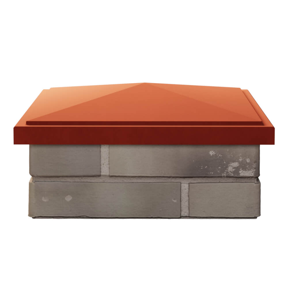 Колпак Zking БонаМоно Красный на столб 1.5х1.5 кирпича (385х385, 400х400мм) Тихвин фото