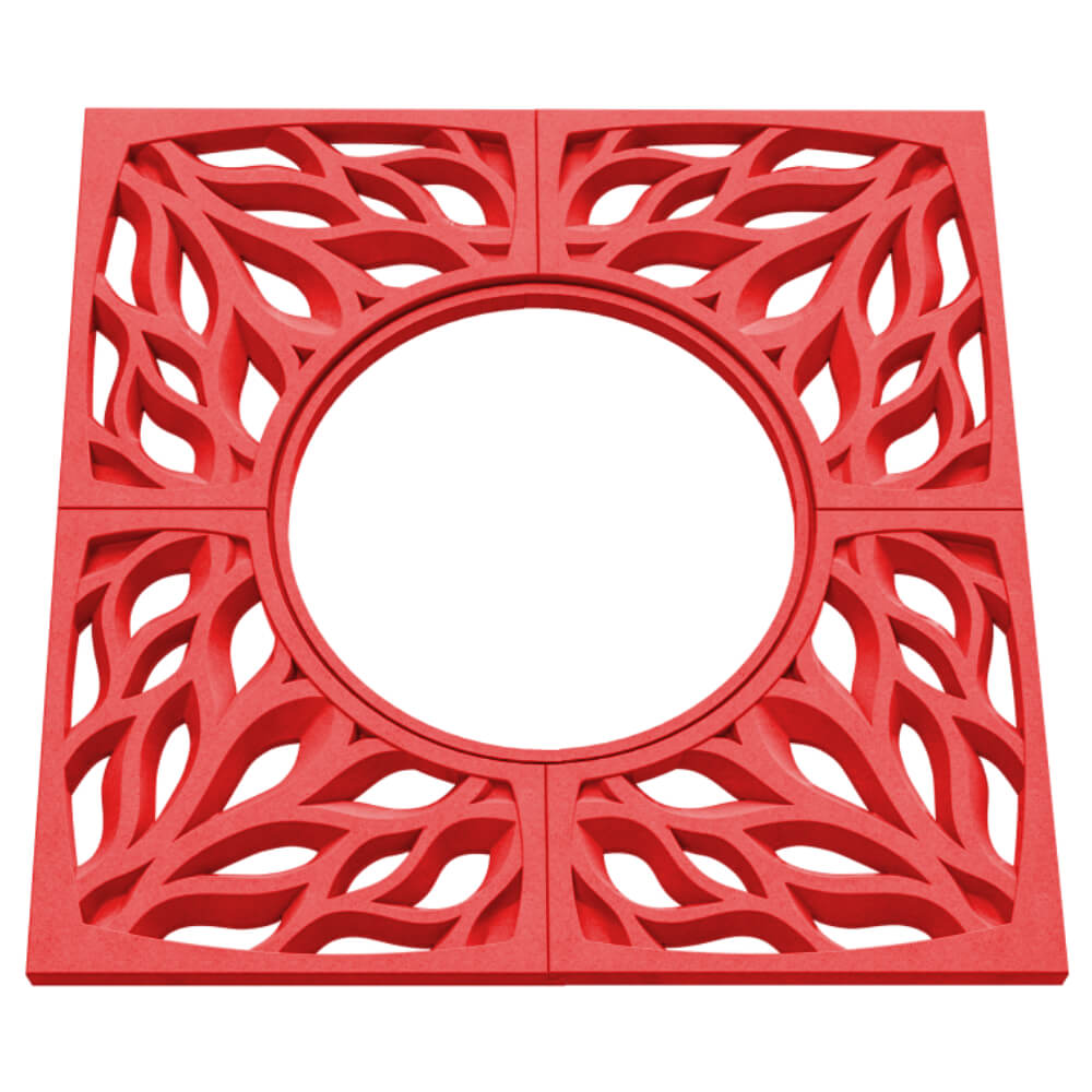 Приствольная решетка для дерева ZKING CRUST 1.2х1.2м Красная в Тихвине фото