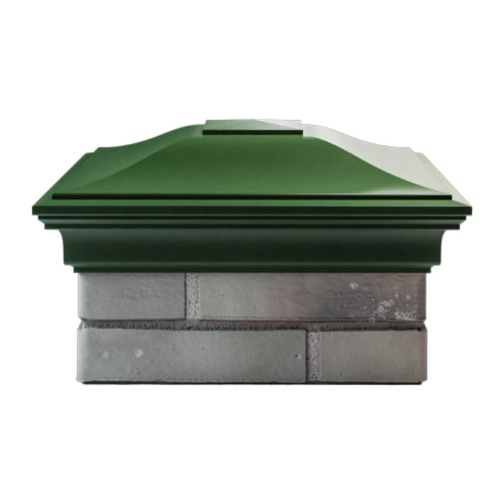 Колпак Zking Монблан Зеленый на столб 1.5х1.5 еврокирпича 0.7НФ (355х355мм) Тихвин фото
