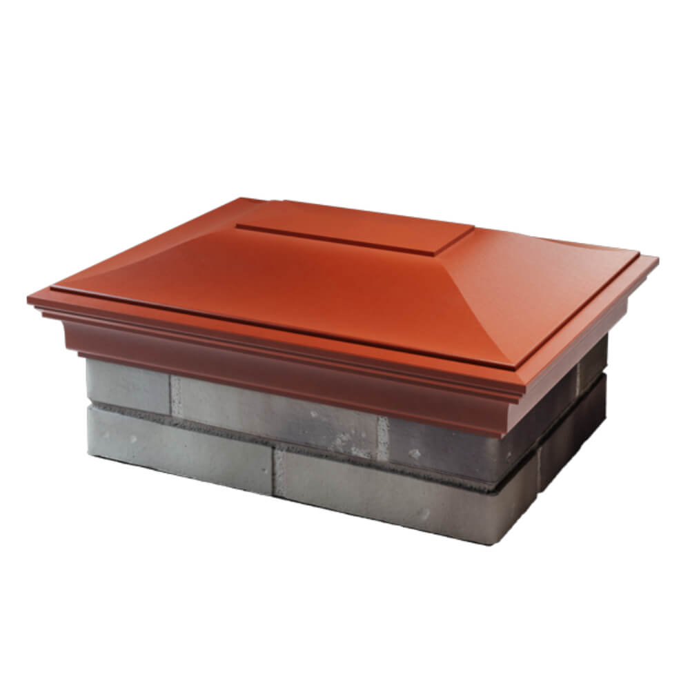 Колпак Zking Монблан Красный на столб 2х1.5 кирпича (515х385мм) в Тихвине фото