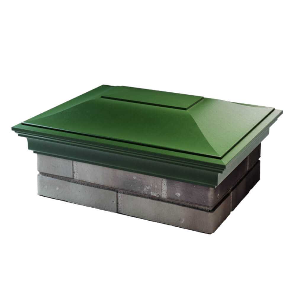 Колпак Zking Монблан Зеленый на столб 2х1.5 кирпича (515х385мм) в Тихвине фото