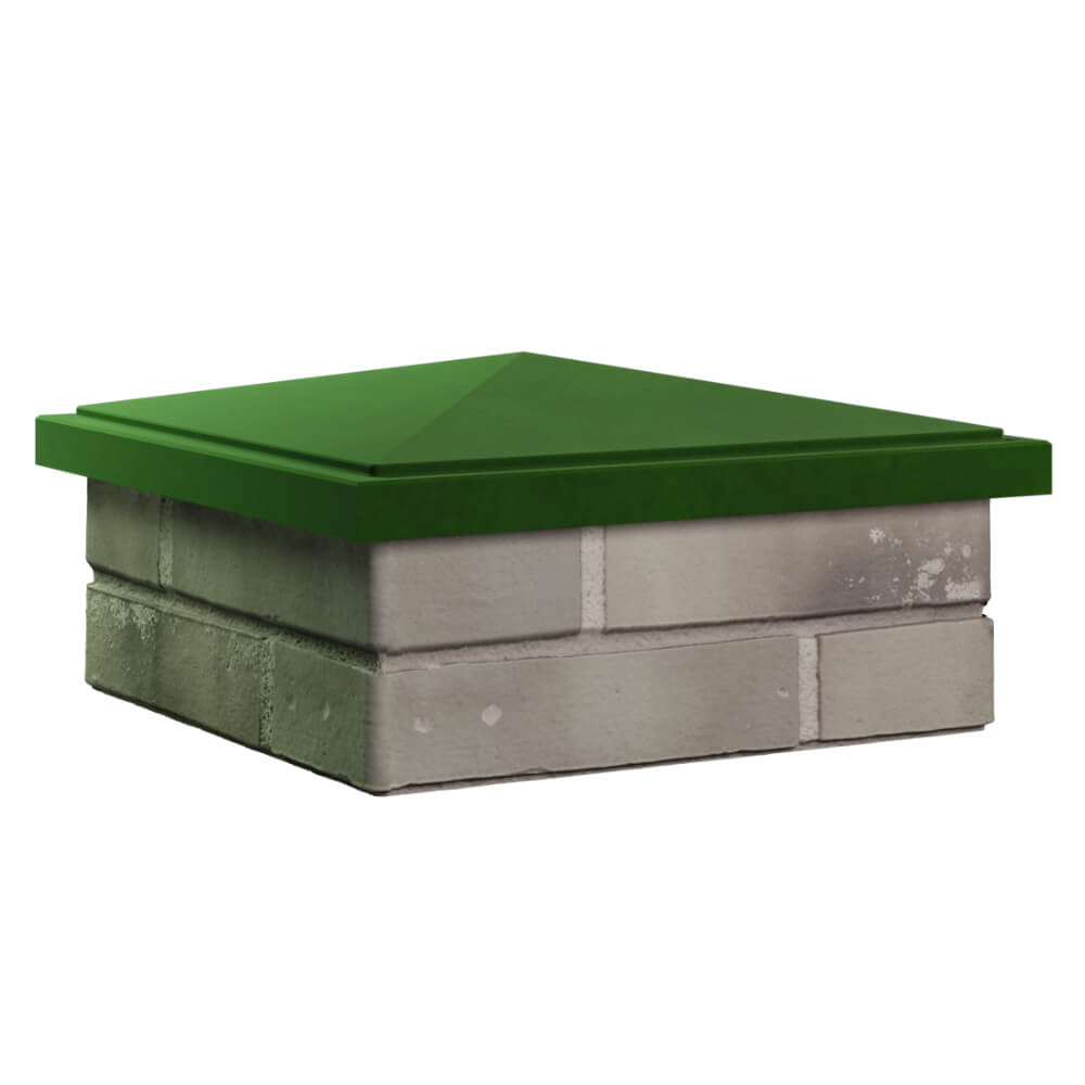 Колпак Zking БонаМоно Зеленый на столб 1.5х1.5 кирпича (385х385, 400х400мм) в Тихвине фото