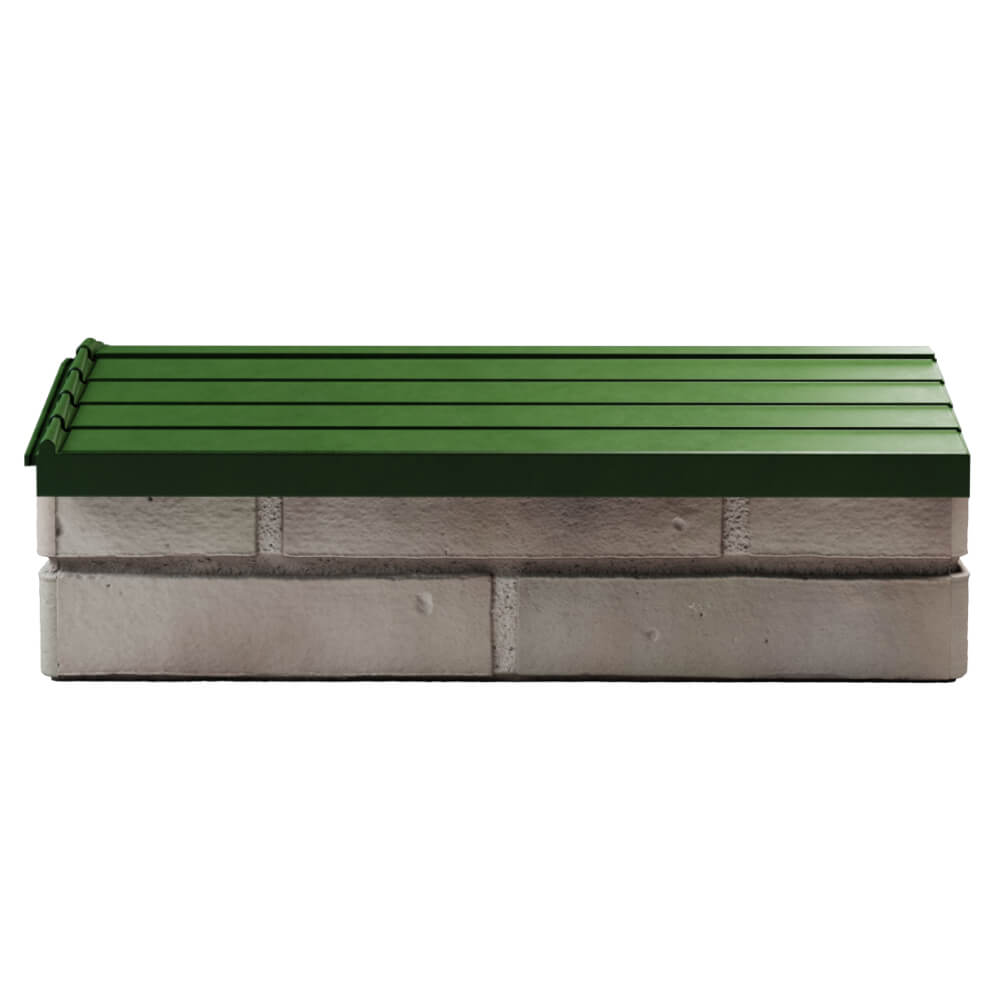 Парапет Zking Бона ХайТек Зеленый с посадкой на 1 кирпич (200/225/255мм) в Тихвине фото
