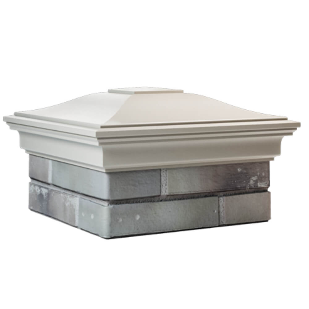 Колпак Zking Монблан Бежевый на столб 1.5х1.5 кирпича (385х385мм) в Тихвине фото