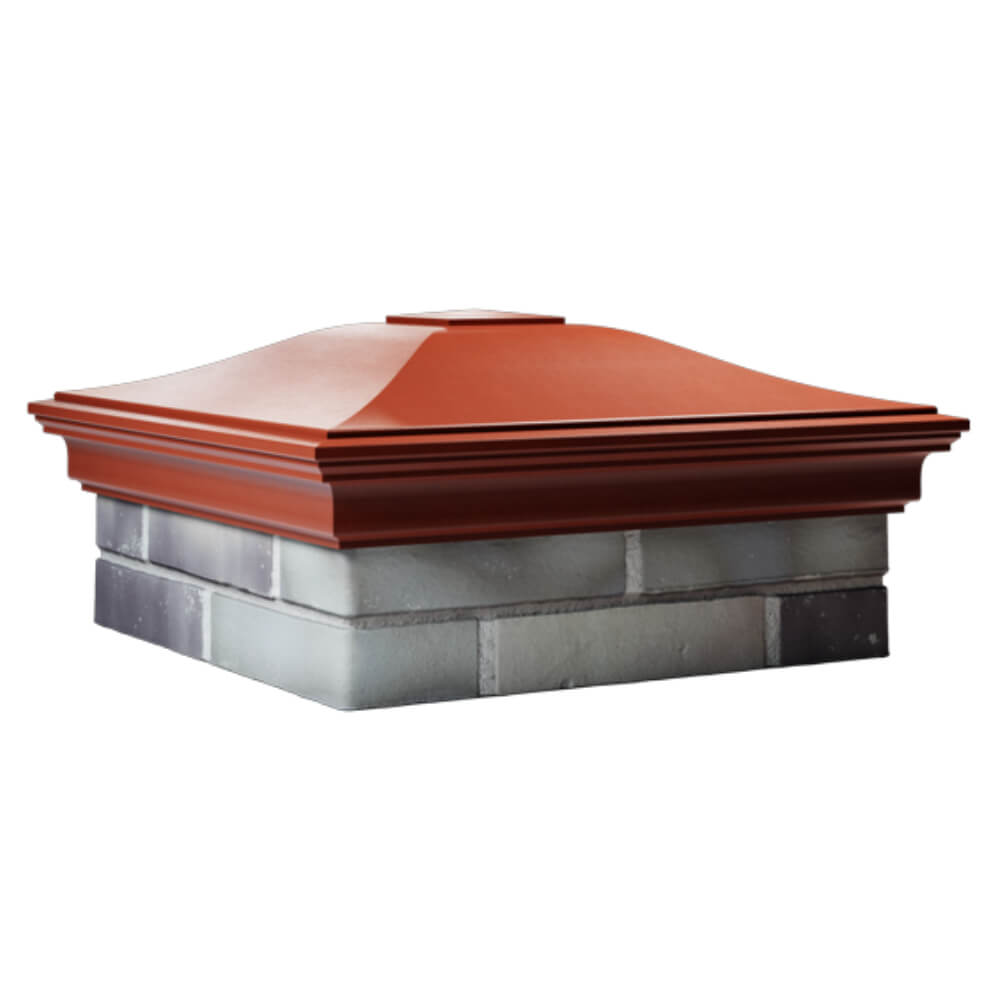 Колпак Zking Монблан Красный на столб 2х2 кирпича (515х515мм) в Тихвине фото