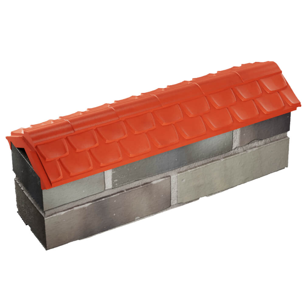 Парапет Zking Эльбрус Красный с посадкой на 0.5 кирпича (130мм) в Тихвине фото