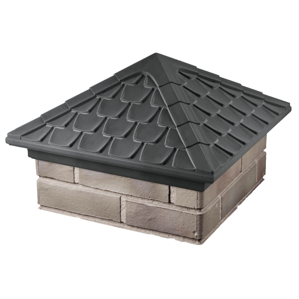 Колпак Zking Эльбрус Серый на столб 1.5х1.5 кирпича (385х385мм) в Тихвине фото