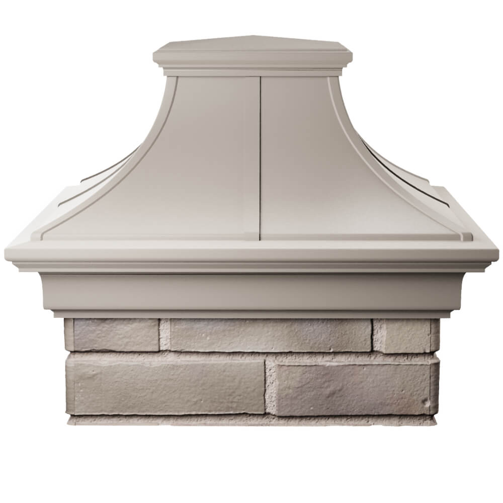 Колпак Zking Монблан Премиум Бежевый на столб 1.5х1.5 кирпича (385х385мм) Тихвин фото