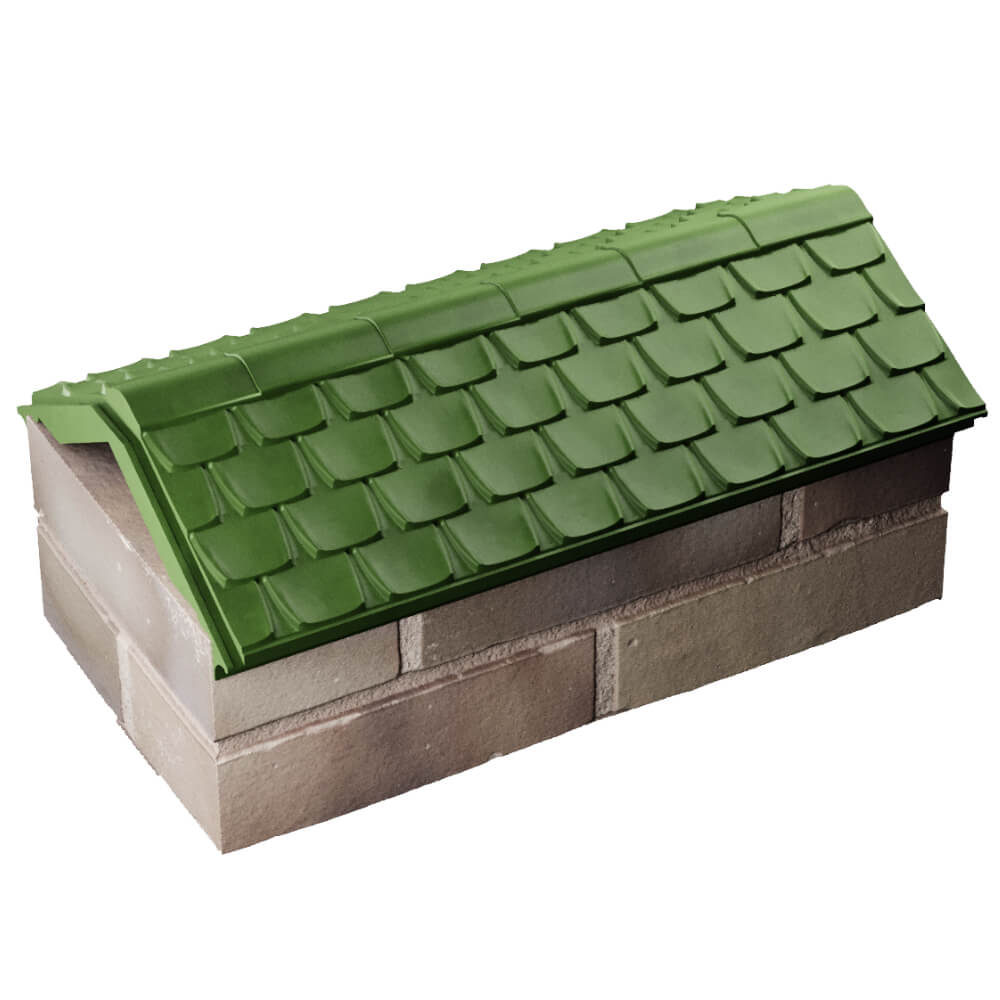 Парапет Zking Эльбрус Зеленый с посадкой на 1 кирпич (255мм) в Тихвине фото