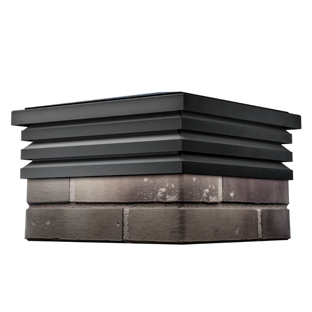 Колпак Zking Бона ХайТек Черный на столб 1.5х1.5 кирпича (385х385мм) в Тихвине фото