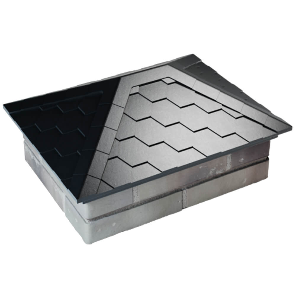 Колпак Zking Эверест Черный на столб 2х1.5 кирпича (520х390мм) Тихвин фото