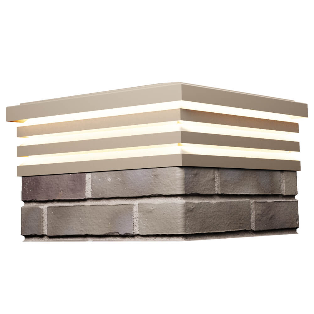 Колпак Zking Бона ХайТек Бежевый на столб 1.5х1.5 кирпича (385х385мм) с подсветкой в Тихвине фото