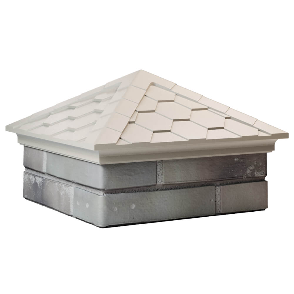 Колпак Zking Эверест Бежевый на столб 1.5х1.5 кирпича (390х390мм) в Тихвине фото