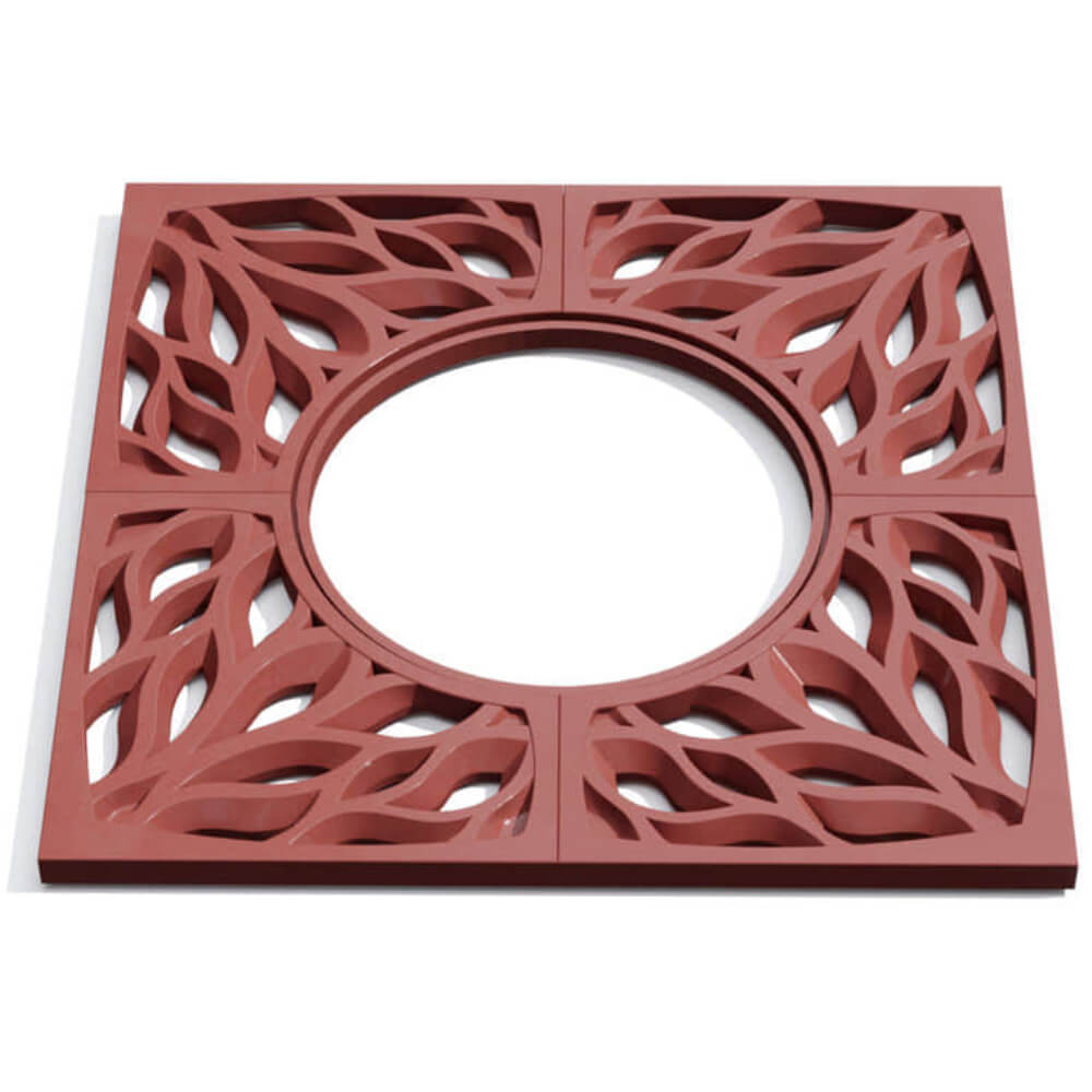 Приствольная решетка для дерева ZKING CRUST 1.2х1.2м Красная Тихвин фото