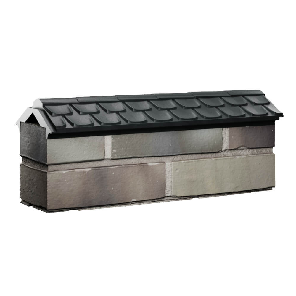 Парапет Zking Эльбрус Черный с посадкой на 0.5 кирпича (130мм) Тихвин фото