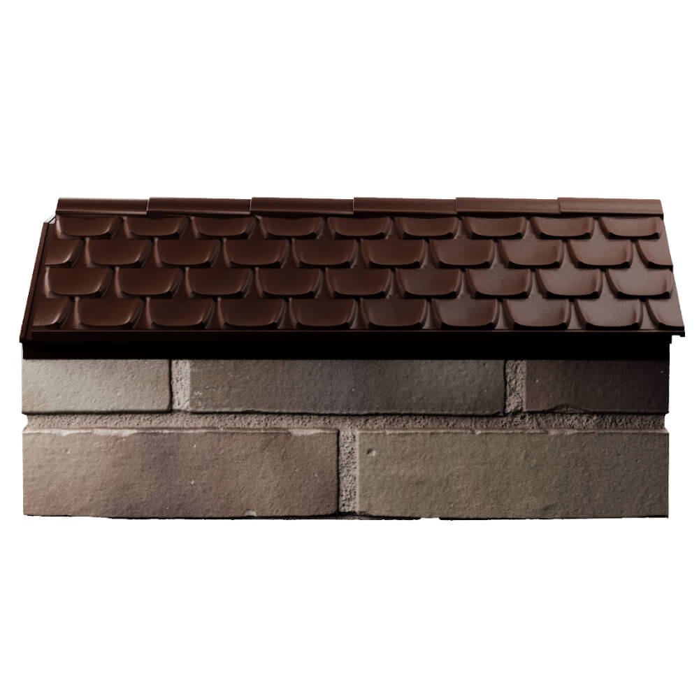 Парапет Zking Эльбрус Коричневый с посадкой на 1 кирпич (255мм) в Тихвине фото
