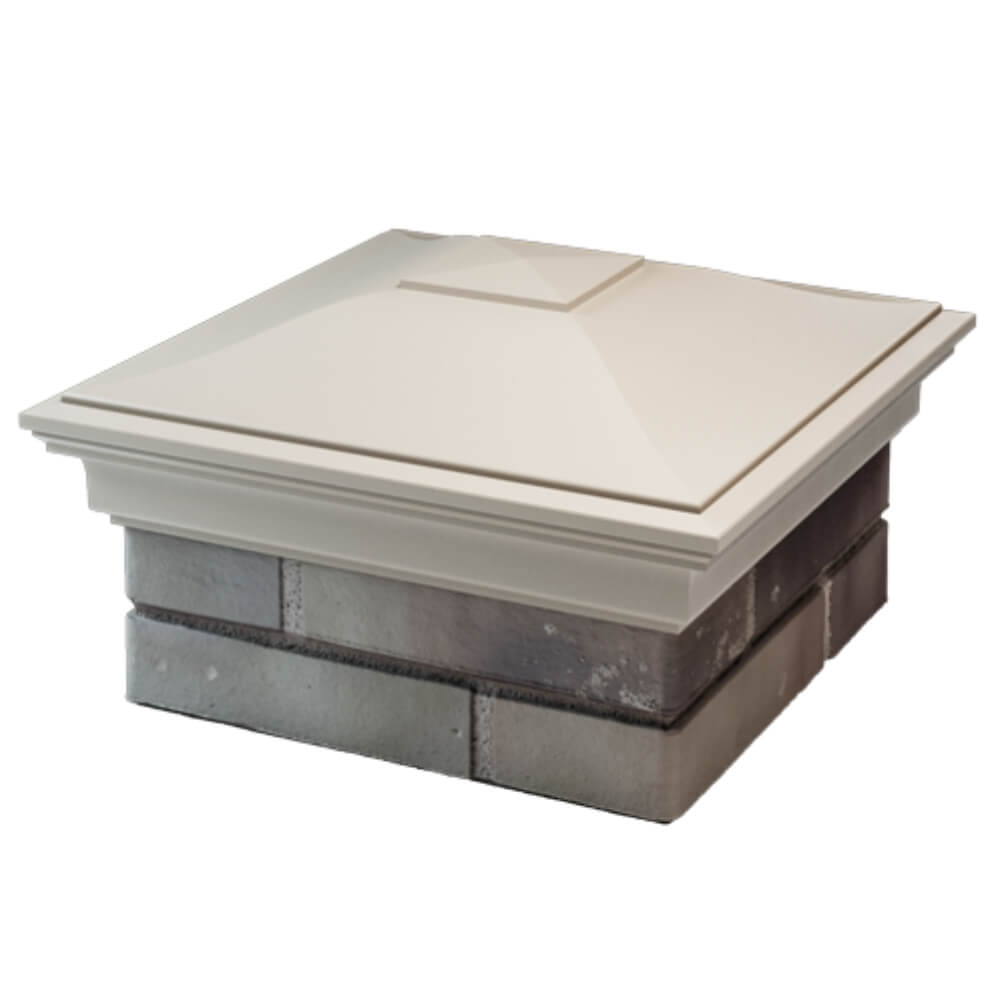 Колпак Zking Монблан Бежевый на столб 1.5х1.5 кирпича (385х385мм) в Тихвине фото