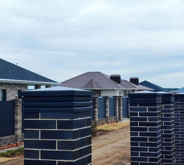 Колпак Zking Бона ХайТек Серый на столб 1.5х1.5 кирпича (385х385мм) в Тихвине фото