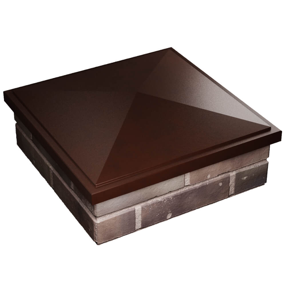 Колпак Zking БонаМоно Коричневый на столб 2х2 кирпича (515х515, 530х530мм) в Тихвине фото