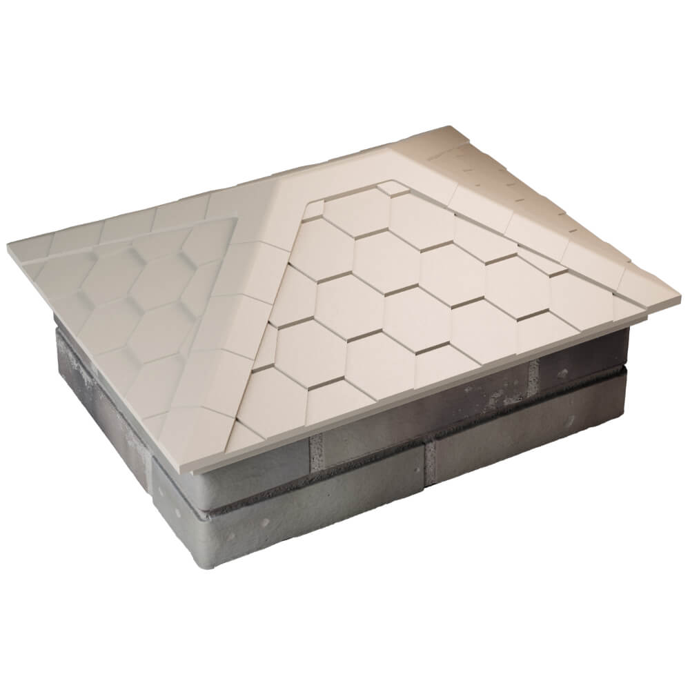 Колпак Zking Эверест Бежевый на столб 2х1.5 кирпича (520х390мм) Тихвин фото