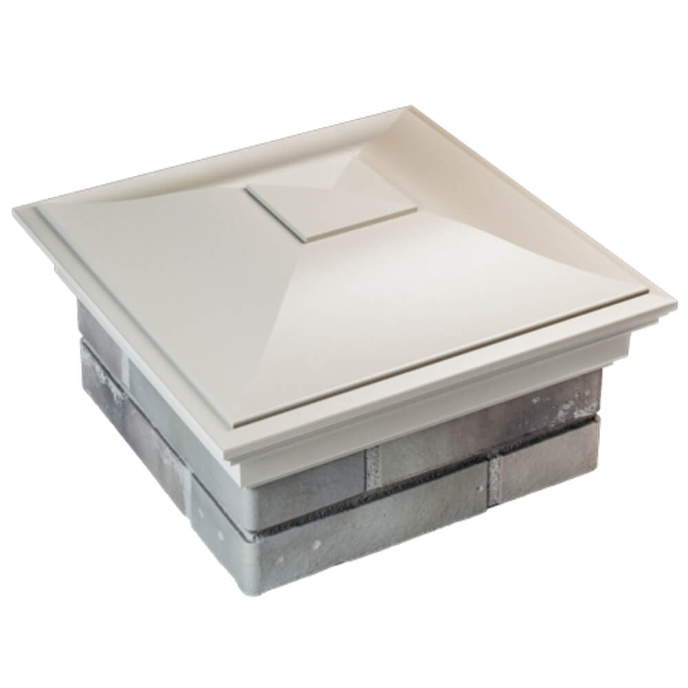 Колпак Zking Монблан Бежевый на столб 1.5х1.5 кирпича (385х385мм) в Тихвине фото