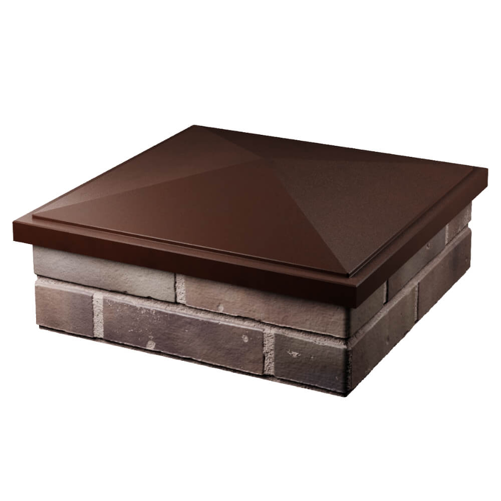 Колпак Zking БонаМоно Коричневый на столб 2х2 кирпича (515х515, 530х530мм) в Тихвине фото