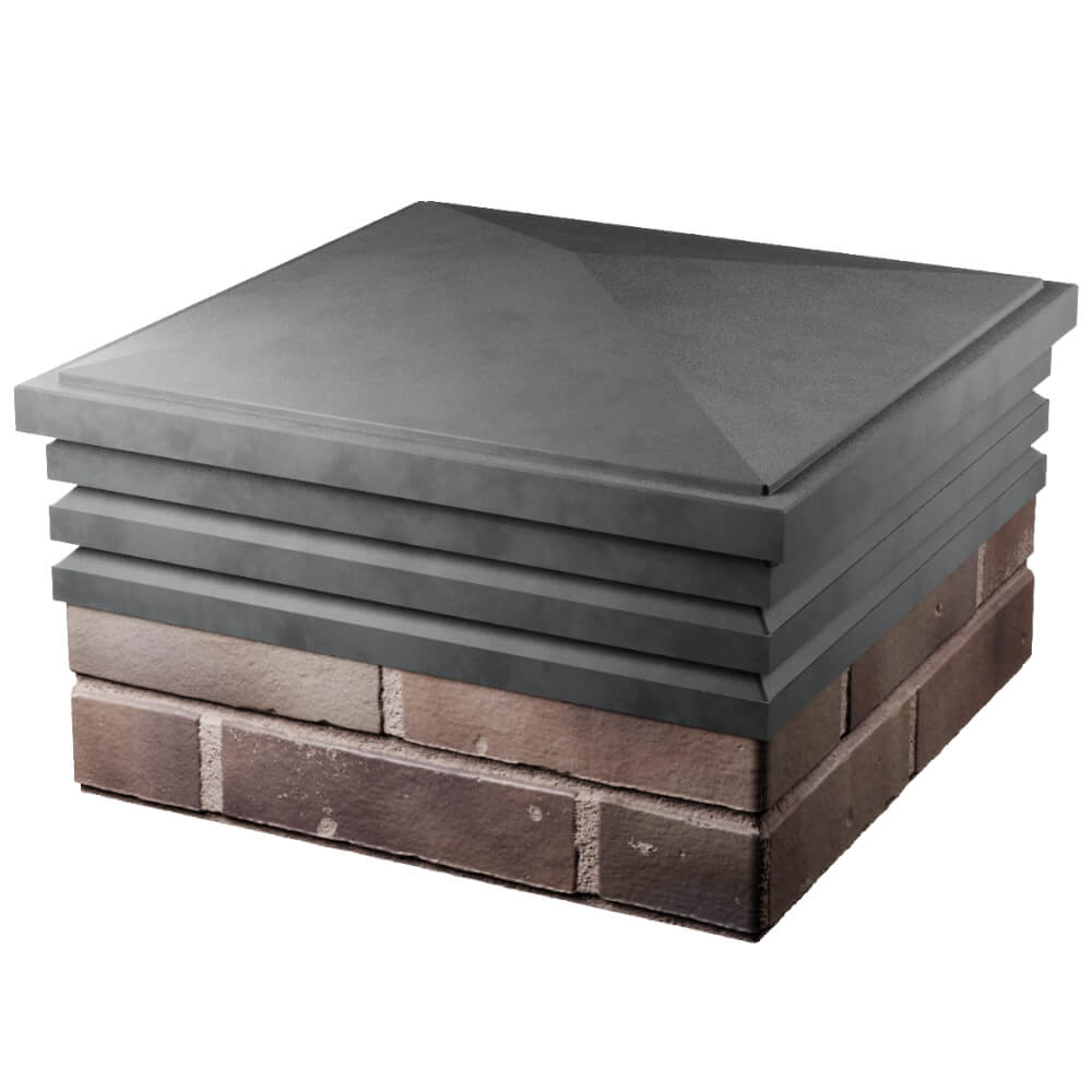 Колпак Zking Бона ХайТек Серый на столб 2х2 кирпича (513х513мм) в Тихвине фото