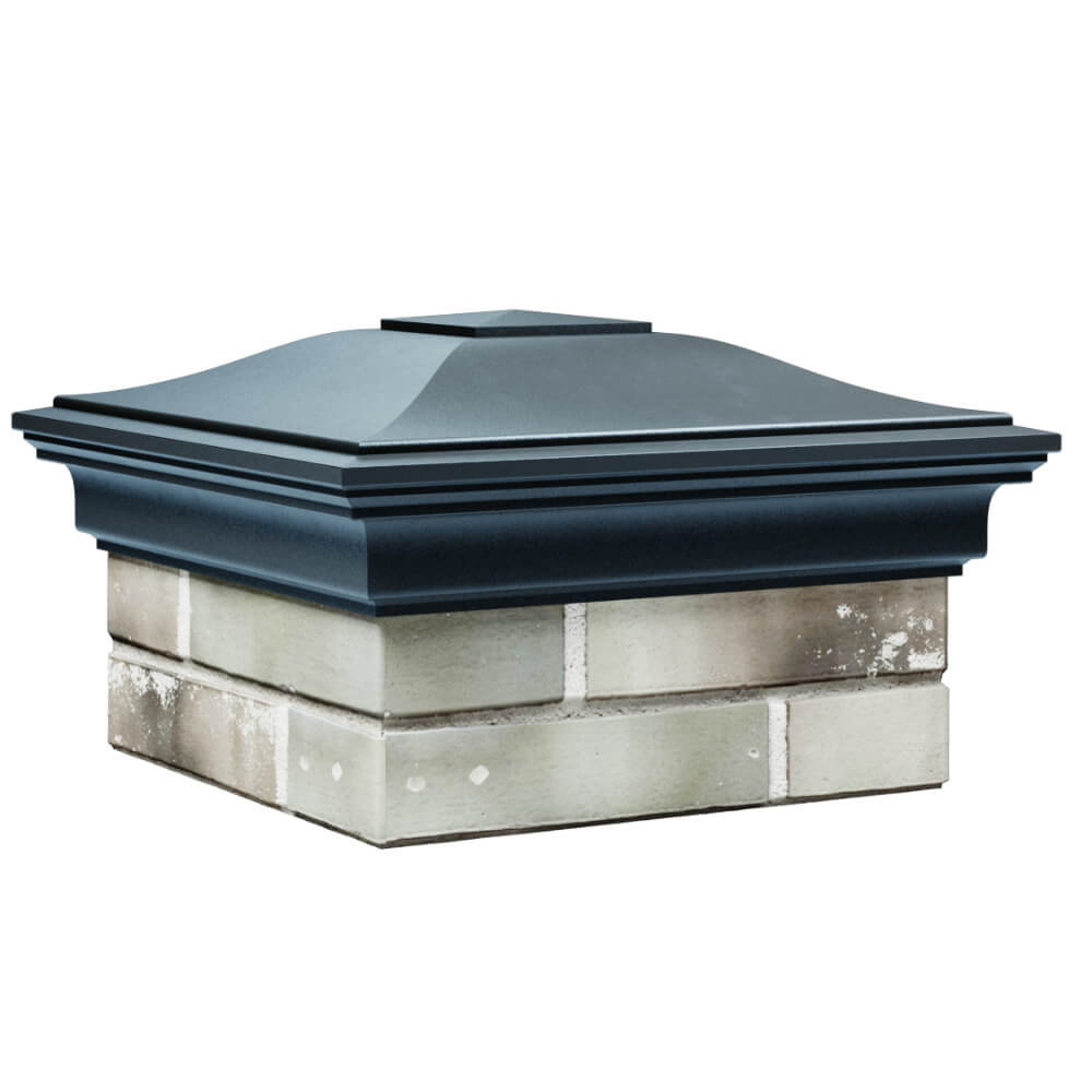 Колпак Zking Монблан Серый на столб 1.5х1.5 кирпича (385х385мм) в Тихвине фото