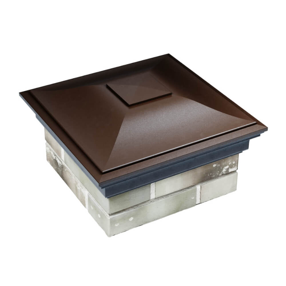 Колпак Zking Монблан Коричневый на столб 1.5х1.5 еврокирпича 0.7НФ (355х355мм) в Тихвине фото