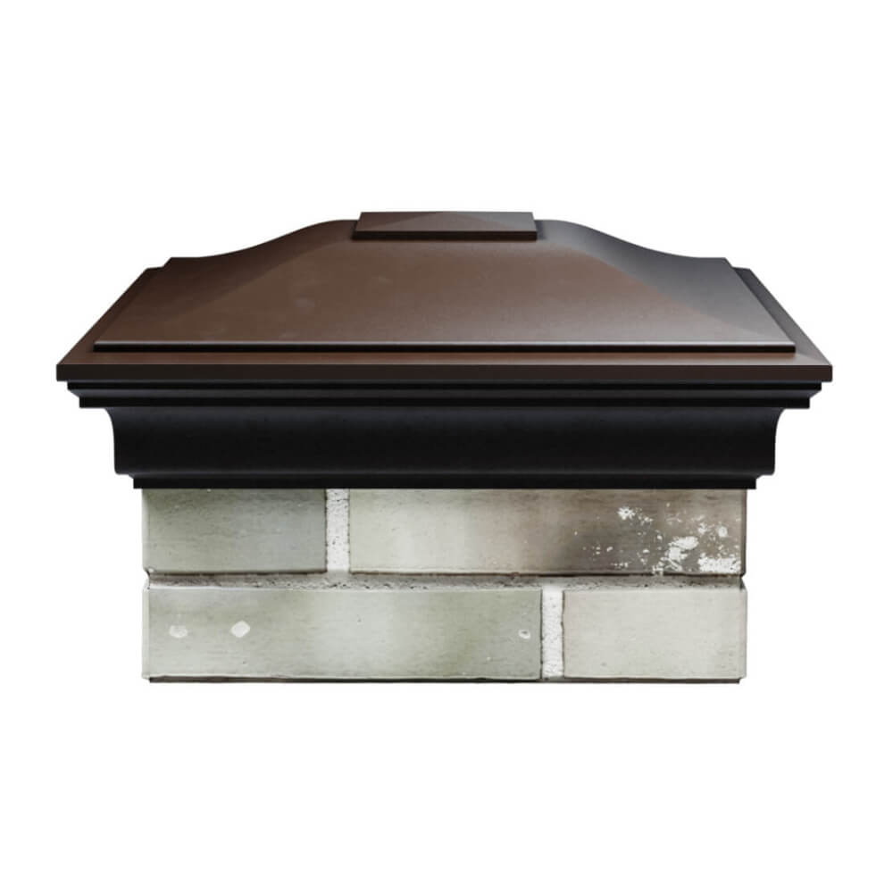 Колпак Zking Монблан Коричневый на столб 1.5х1.5 еврокирпича 0.7НФ (355х355мм) Тихвин фото