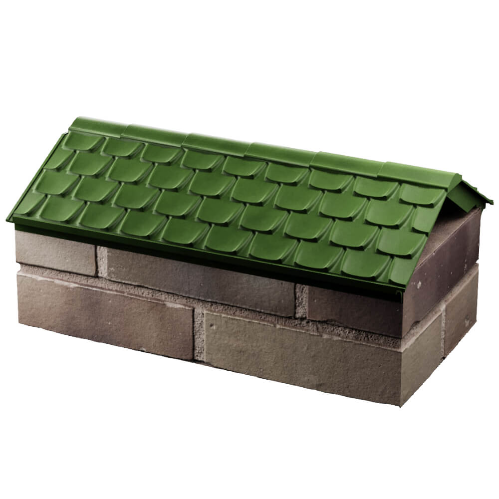 Парапет Zking Эльбрус Зеленый с посадкой на 1 кирпич (255мм) в Тихвине фото