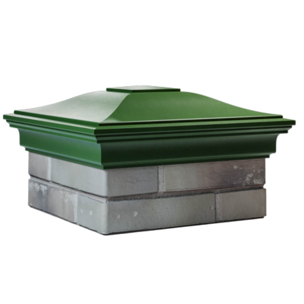 Колпак Zking Монблан Зеленый на столб 1.5х1.5 кирпича (385х385мм) в Тихвине фото