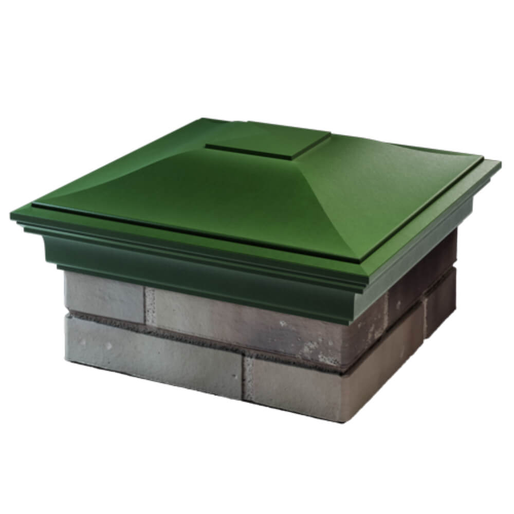 Колпак Zking Монблан Зеленый на столб 1.5х1.5 кирпича (385х385мм) в Тихвине фото