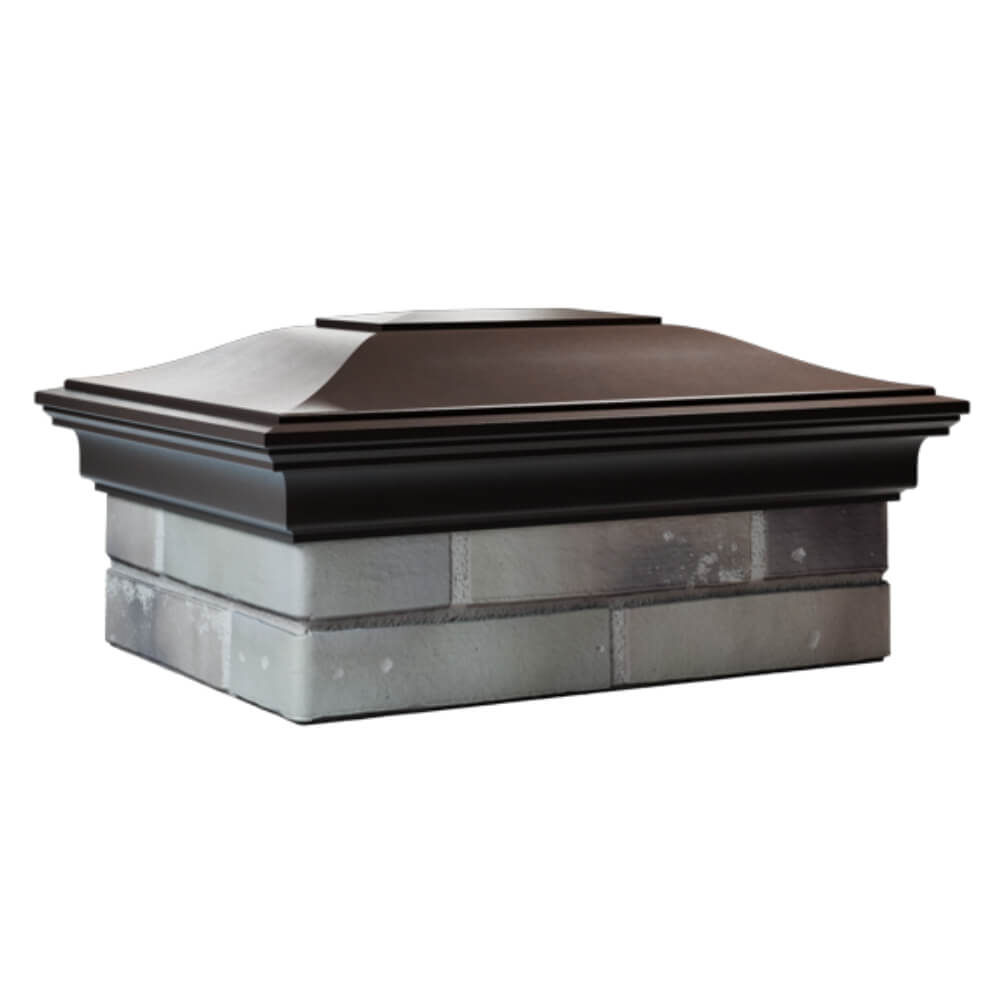 Колпак Zking Монблан Коричневый на столб 2х1.5 кирпича (515х385мм) в Тихвине фото