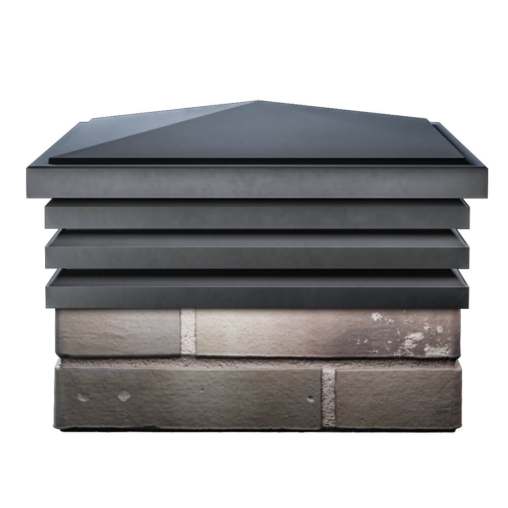 Колпак Zking Бона ХайТек Серый на столб 1.5х1.5 кирпича (385х385мм) Тихвин фото