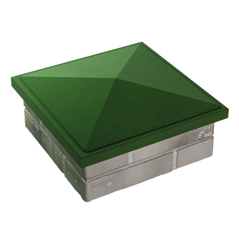 Колпак Zking БонаМоно Зеленый на столб 1.5х1.5 кирпича (385х385, 400х400мм) в Тихвине фото