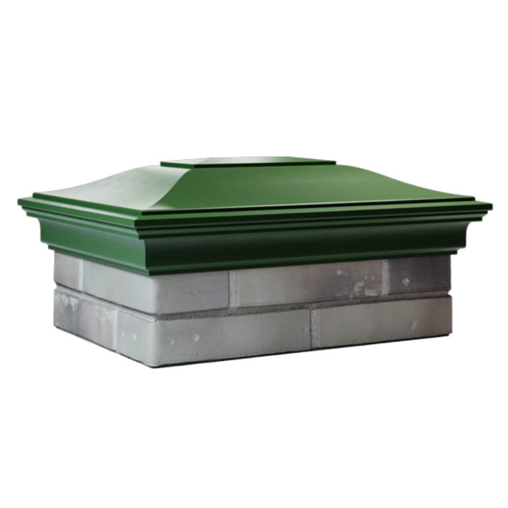 Колпак Zking Монблан Зеленый на столб 2х1.5 кирпича (515х385мм) в Тихвине фото