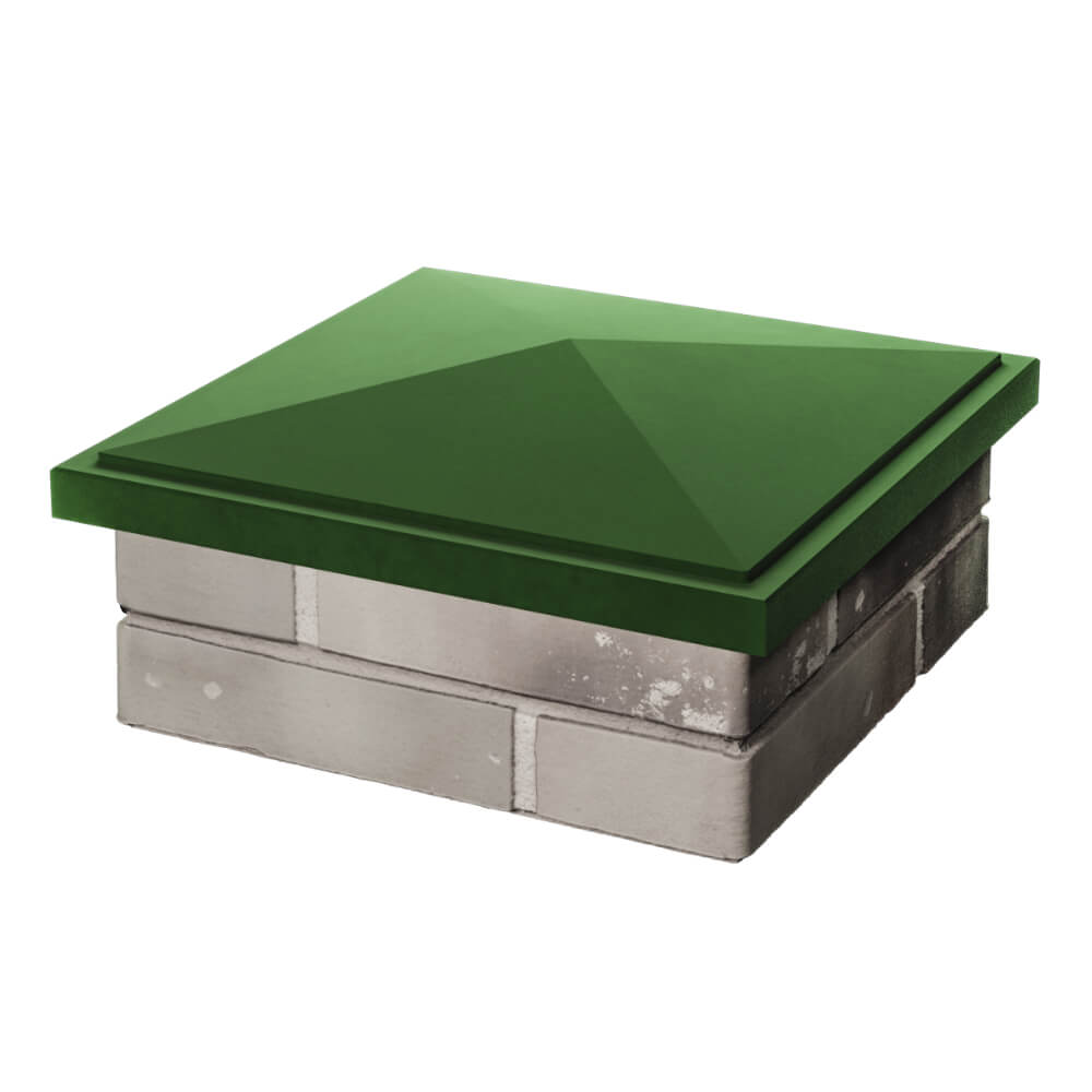 Колпак Zking БонаМоно Зеленый на столб 1.5х1.5 кирпича (385х385, 400х400мм) в Тихвине фото