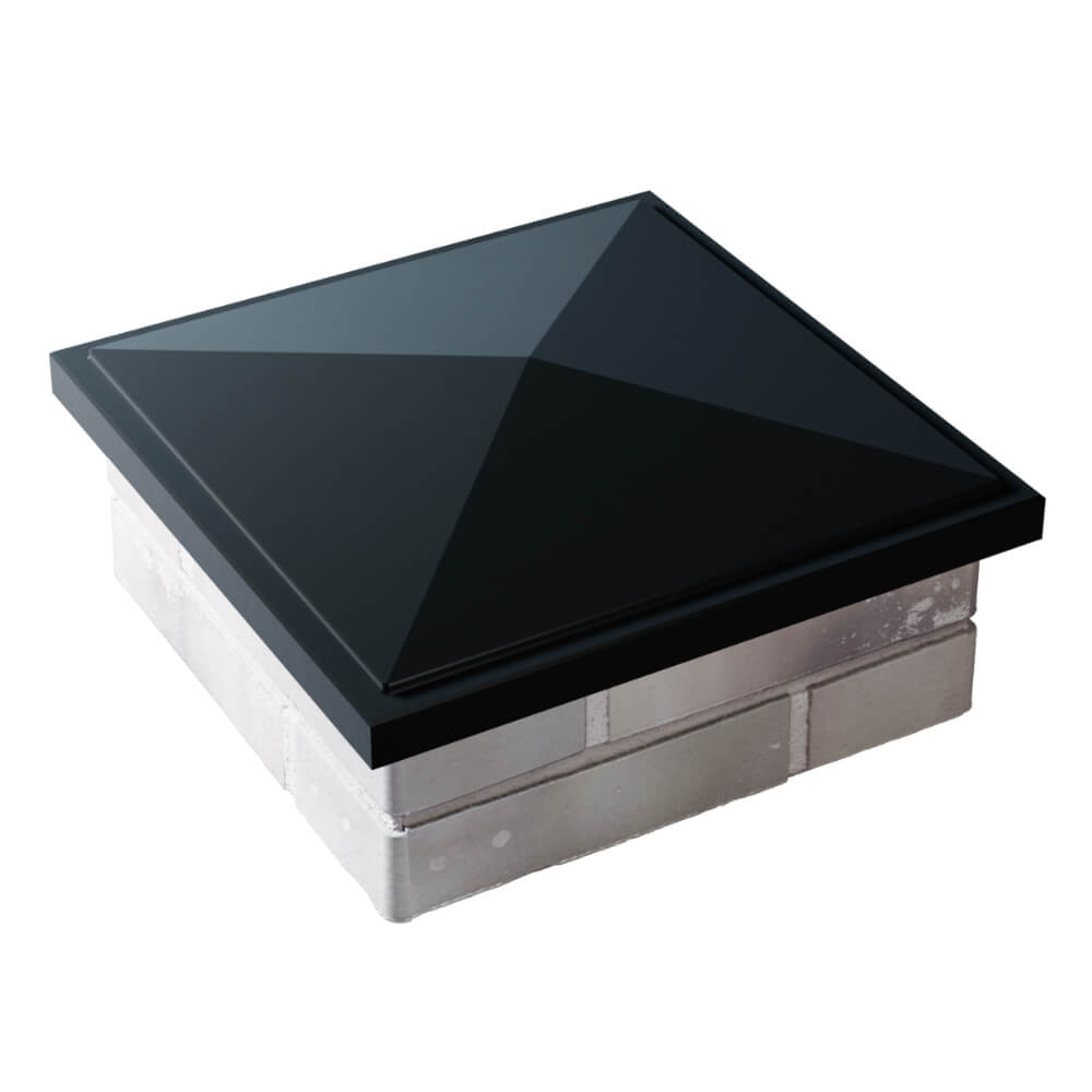 Колпак Zking БонаМоно Черный на столб 1.5х1.5 кирпича (385х385, 400х400мм) в Тихвине фото