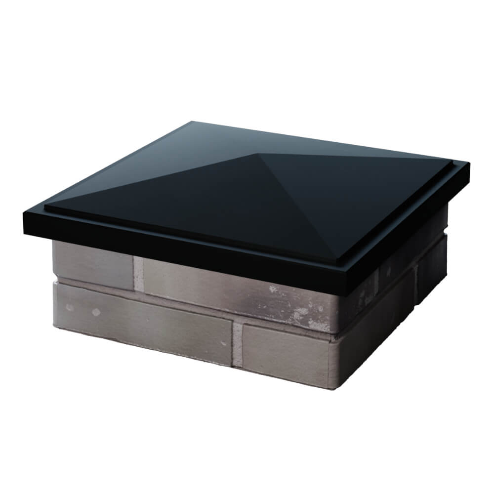 Колпак Zking БонаМоно Черный на столб 1.5х1.5 кирпича (385х385, 400х400мм) в Тихвине фото