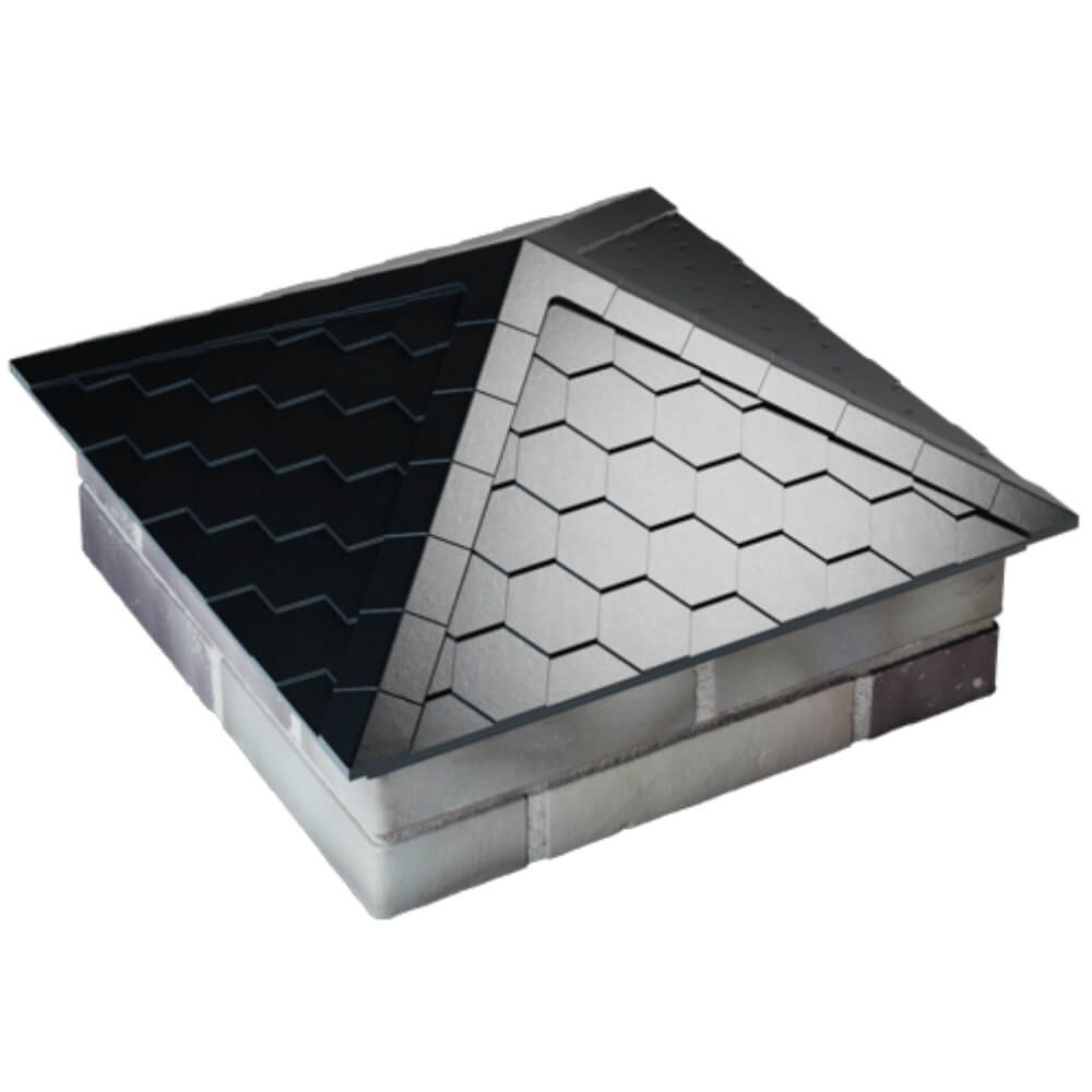 Колпак Zking Эверест Черный на столб 2х2 кирпича (535х535мм) Тихвин фото