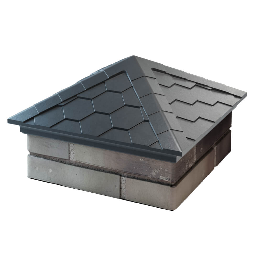 Колпак Zking Эверест Серый на столб 1.5х1.5 кирпича (390х390мм) в Тихвине фото