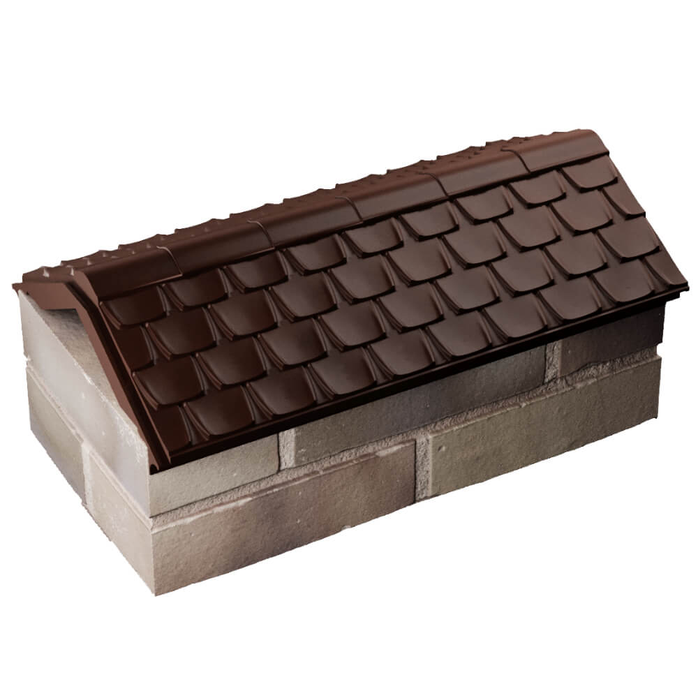 Парапет Zking Эльбрус Коричневый с посадкой на 1 кирпич (255мм) в Тихвине фото